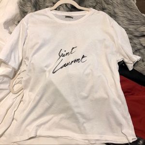 Saint Laurent signature script tee T-shirt